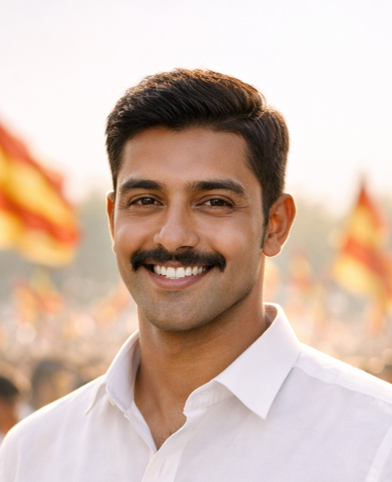 Character Portrait of Amudhan, Aspiring Politician